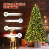 imageGoplus 75 FT PreLit Artificial Christmas Tree Hinged Sparse Xmas Fir Tree with 725 Soft Branch Tips 500 Multicolored LED Lights 8 Modes Foldable Metal Stand Home Office DecorationGreen red