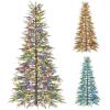 imageGoplus 75 FT PreLit Artificial Christmas Tree Hinged Sparse Xmas Fir Tree with 725 Soft Branch Tips 500 Multicolored LED Lights 8 Modes Foldable Metal Stand Home Office DecorationMulticolored