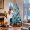 imageGoplus 75 FT PreLit Artificial Christmas Tree Hinged Sparse Xmas Fir Tree with 725 Soft Branch Tips 500 Multicolored LED Lights 8 Modes Foldable Metal Stand Home Office DecorationMulticolored