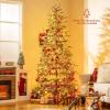 imageGoplus 75 FT PreLit Artificial Christmas Tree Hinged Sparse Xmas Fir Tree with 725 Soft Branch Tips 500 Multicolored LED Lights 8 Modes Foldable Metal Stand Home Office DecorationMulticolored