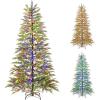 imageGoplus 75 FT PreLit Artificial Christmas Tree Hinged Sparse Xmas Fir Tree with 725 Soft Branch Tips 500 Multicolored LED Lights 8 Modes Foldable Metal Stand Home Office DecorationMulticolored