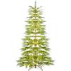 imageGoplus 75 FT PreLit Artificial Christmas Tree Hinged Sparse Xmas Fir Tree with 725 Soft Branch Tips 500 Multicolored LED Lights 8 Modes Foldable Metal Stand Home Office DecorationWarm White