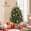imageGoplus 2ft PreLit Tabletop Christmas Tree Small Artificial Fir Tree with 35 Warm White LED Lights 234 PVC ampamp PE Branch Tips Burlap Base Battery Operated Mini Xmas Tree for Home Office Decoration2ft with Lights