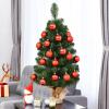 imageGoplus 2ft PreLit Tabletop Christmas Tree Small Artificial Fir Tree with 35 Warm White LED Lights 234 PVC ampamp PE Branch Tips Burlap Base Battery Operated Mini Xmas Tree for Home Office Decoration2ft Spruce Tree