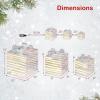 imageGoplus 3 Set Christmas Lighted Gift Boxes 90 LED Lightup Present Boxes wBows Ground Stakes ampamp Zip Ties PreLit Xmas Box Decorations for Christmas Tree Indoor ampamp OutdoorIrised Laser Stripe