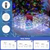 imageGoplus 3 Set Christmas Lighted Gift Boxes 90 LED Lightup Present Boxes wBows Ground Stakes ampamp Zip Ties PreLit Xmas Box Decorations for Christmas Tree Indoor ampamp OutdoorIrised Laser Stripe