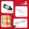 imageGoplus 3 Set Christmas Lighted Gift Boxes 90 LED Lightup Present Boxes wBows Ground Stakes ampamp Zip Ties PreLit Xmas Box Decorations for Christmas Tree Indoor ampamp OutdoorIrregular Clear Stripe