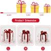 imageGoplus 3 Set Christmas Lighted Gift Boxes 90 LED Lightup Present Boxes wBows Ground Stakes ampamp Zip Ties PreLit Xmas Box Decorations for Christmas Tree Indoor ampamp OutdoorIrregular Clear Stripe