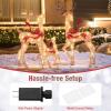 imageGoplus 3Piece Large Lighted Christmas Reindeer Family Light up Xmas Decorations w255 LED Lights ampamp Scarves Buck Doe ampamp Fawn PreLit Outdoor Deer Set for Indoor ampamp Outdoor DisplayGolden