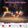 imageGoplus 3Piece Large Lighted Christmas Reindeer Family Light up Xmas Decorations w255 LED Lights ampamp Scarves Buck Doe ampamp Fawn PreLit Outdoor Deer Set for Indoor ampamp Outdoor DisplayShimmery Gold