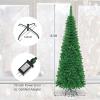 imageGoplus 45ft Prelit Pencil Christmas Tree Premium Hinged Fir Tree with Warm White LED Lights and Solid Metal Stand Easy Assemble Ideal Artificial Xmas Tree for Home and OfficeGreen