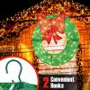 imageGoplus 48 Inch PreLit Christmas Wreath IndoorOutdoor Xmas Decoration with 200 LED Lights Red Bow Hanging Hooks Lighted Christmas Wreath for Garden Yard Living Room GreenGreen