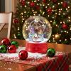 imageGoplus 5 Ft Christmas Snow Globe Lantern Musical Snowy Globe Street Lamp w 8 Tunes Blowing Snow Rotating Scene 15 Colorful LED Lights for Entryway Fireplace Porch Snowing Santa in SleighSnowing Santa W Ferris Wheel