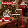 imageGoplus 5 Ft Christmas Snow Globe Lantern Musical Snowy Globe Street Lamp w 8 Tunes Blowing Snow Rotating Scene 15 Colorful LED Lights for Entryway Fireplace Porch Snowing Santa in SleighSnowing Santa W Ferris Wheel