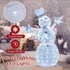 imageGoplus 6 FT Lighted Christmas Snowman PreLit Popup Christmas Decoration w 180 Cold White LED Lights Ground Stakes ampamp Zip Ties Included Festive Snowman Ornament for Home Yard3D SnowmanE