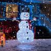 imageGoplus 6 FT Lighted Christmas Snowman PreLit Popup Christmas Decoration w 180 Cold White LED Lights Ground Stakes ampamp Zip Ties Included Festive Snowman Ornament for Home Yard3D SnowmanB