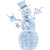 imageGoplus 6 FT Lighted Christmas Snowman PreLit Popup Christmas Decoration w 180 Cold White LED Lights Ground Stakes ampamp Zip Ties Included Festive Snowman Ornament for Home Yard3D SnowmanE