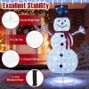 imageGoplus 6 FT Lighted Christmas Snowman PreLit Popup Christmas Decoration w 180 Cold White LED Lights Ground Stakes ampamp Zip Ties Included Festive Snowman Ornament for Home Yard3D SnowmanB