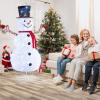 imageGoplus 6 FT Lighted Christmas Snowman PreLit Popup Christmas Decoration w 180 Cold White LED Lights Ground Stakes ampamp Zip Ties Included Festive Snowman Ornament for Home Yard3D SnowmanB