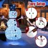 imageGoplus 6 FT Lighted Christmas Snowman PreLit Popup Christmas Decoration w 180 Cold White LED Lights Ground Stakes ampamp Zip Ties Included Festive Snowman Ornament for Home Yard3D SnowmanB