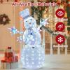 imageGoplus 6 FT Lighted Christmas Snowman PreLit Popup Christmas Decoration w 180 Cold White LED Lights Ground Stakes ampamp Zip Ties Included Festive Snowman Ornament for Home Yard3D SnowmanE