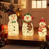 imageGoplus 6 FT Lighted Christmas Snowman PreLit Popup Christmas Decoration w 180 Cold White LED Lights Ground Stakes ampamp Zip Ties Included Festive Snowman Ornament for Home Yard2D SnowmanB