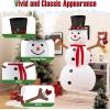 imageGoplus 6 FT Lighted Christmas Snowman PreLit Popup Christmas Decoration w 180 Cold White LED Lights Ground Stakes ampamp Zip Ties Included Festive Snowman Ornament for Home Yard3D SnowmanB
