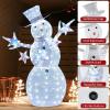 imageGoplus 6 FT Lighted Christmas Snowman PreLit Popup Christmas Decoration w 180 Cold White LED Lights Ground Stakes ampamp Zip Ties Included Festive Snowman Ornament for Home Yard3D SnowmanE