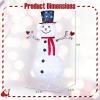 imageGoplus 6 FT Lighted Christmas Snowman PreLit Popup Christmas Decoration w 180 Cold White LED Lights Ground Stakes ampamp Zip Ties Included Festive Snowman Ornament for Home Yard3D SnowmanB