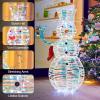imageGoplus 6 FT Lighted Christmas Snowman PreLit Popup Christmas Decoration w 180 Cold White LED Lights Ground Stakes ampamp Zip Ties Included Festive Snowman Ornament for Home Yard3D SnowmanD