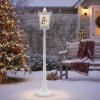 imageGoplus 8 ft Musical Christmas Street Light Xmas Lamp Post wWarm White LED Lights Snowy Effects Santa Snowman Scene Fillable Base Indoor Outdoor Lighted Holiday Decoration for Home Yard PorchWhite