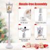 imageGoplus 8 ft Musical Christmas Street Light Xmas Lamp Post wWarm White LED Lights Snowy Effects Santa Snowman Scene Fillable Base Indoor Outdoor Lighted Holiday Decoration for Home Yard PorchWhite