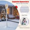 imageGoplus 8 ft Musical Christmas Street Light Xmas Lamp Post wWarm White LED Lights Snowy Effects Santa Snowman Scene Fillable Base Indoor Outdoor Lighted Holiday Decoration for Home Yard PorchWhite