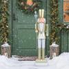 imageGoplus Christmas Nutcracker Xmas Nutcracker Figure wHigh Hat Beautiful Scepter Uniform ampamp Boots Indoor ampamp Outdoor Festival Decoration for Living Room Porch Yard Black Red Soldier 4White Golden Soldier