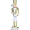 imageGoplus Christmas Nutcracker Xmas Nutcracker Figure wHigh Hat Beautiful Scepter Uniform ampamp Boots Indoor ampamp Outdoor Festival Decoration for Living Room Porch Yard Black Red Soldier 4White Golden Soldier