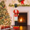 imageGoplus Christmas Nutcracker Xmas Nutcracker Figure wHigh Hat Beautiful Scepter Uniform ampamp Boots Indoor ampamp Outdoor Festival Decoration for Living Room Porch Yard Black Red Soldier 4Black Red Soldier