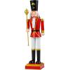 imageGoplus Christmas Nutcracker Xmas Nutcracker Figure wHigh Hat Beautiful Scepter Uniform ampamp Boots Indoor ampamp Outdoor Festival Decoration for Living Room Porch Yard Black Red Soldier 4Black Red Soldier