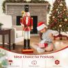 imageGoplus Christmas Nutcracker Xmas Nutcracker Figure wHigh Hat Beautiful Scepter Uniform ampamp Boots Indoor ampamp Outdoor Festival Decoration for Living Room Porch Yard Black Red Soldier 4Black Red Soldier