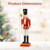 imageGoplus Christmas Nutcracker Xmas Nutcracker Figure wHigh Hat Beautiful Scepter Uniform ampamp Boots Indoor ampamp Outdoor Festival Decoration for Living Room Porch Yard Black Red Soldier 4Black Red Soldier