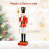imageGoplus Christmas Nutcracker Xmas Nutcracker Figure wHigh Hat Beautiful Scepter Uniform ampamp Boots Indoor ampamp Outdoor Festival Decoration for Living Room Porch Yard Black Red Soldier 4Black Red Soldier