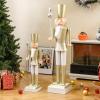 imageGoplus Christmas Nutcracker Xmas Nutcracker Figure wHigh Hat Beautiful Scepter Uniform ampamp Boots Indoor ampamp Outdoor Festival Decoration for Living Room Porch Yard Black Red Soldier 4White Golden Soldier