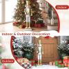 imageGoplus Christmas Nutcracker Xmas Nutcracker Figure wHigh Hat Beautiful Scepter Uniform ampamp Boots Indoor ampamp Outdoor Festival Decoration for Living Room Porch Yard Black Red Soldier 4White Golden Soldier