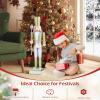 imageGoplus Christmas Nutcracker Xmas Nutcracker Figure wHigh Hat Beautiful Scepter Uniform ampamp Boots Indoor ampamp Outdoor Festival Decoration for Living Room Porch Yard Black Red Soldier 4White Golden Soldier