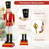 imageGoplus Christmas Nutcracker Xmas Nutcracker Figure wHigh Hat Beautiful Scepter Uniform ampamp Boots Indoor ampamp Outdoor Festival Decoration for Living Room Porch Yard Black Red Soldier 4Black Red Soldier