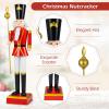 imageGoplus Christmas Nutcracker Xmas Nutcracker Figure wHigh Hat Beautiful Scepter Uniform ampamp Boots Indoor ampamp Outdoor Festival Decoration for Living Room Porch Yard Black Red Soldier 4Black Red Soldier