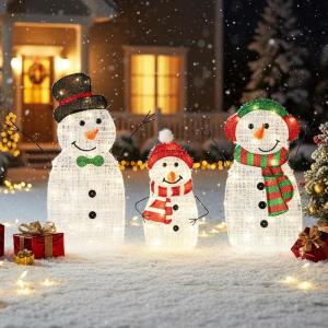 imageGoplus 6 FT Lighted Christmas Snowman PreLit Popup Christmas Decoration w 180 Cold White LED Lights Ground Stakes ampamp Zip Ties Included Festive Snowman Ornament for Home Yard2D SnowmanB
