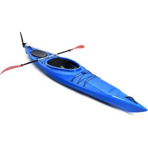 imageGoplus Single 12 FT Sitin Kayak Touring Fishing Keel Kayaks WAluminum Paddle Detachable Rudder Storage Bin Cup Holder Lightweight One Person Recreational Ocean Kayak for Adults