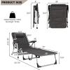 imageGoplus Chaise Lounge Chair Folding Outdoor Patio Lounger with Cup Holder ampamp Detachable Headrest Comfortable for Garden Beach Pool Sunbathing 7Position Adjustable 1 BlueGrey