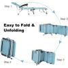 imageGoplus Chaise Lounge Chair Folding Outdoor Patio Lounger with Cup Holder ampamp Detachable Headrest Comfortable for Garden Beach Pool Sunbathing 7Position Adjustable 1 BlueBlue