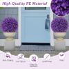 imageGoplus 175 Inch Topiary Balls Artificial Outdoor Set of 2 Faux Pink Eucalyptus Decorative Balls Fake Plant Sphere Round Artificial Plant Balls for Front Door Porch Backyard Home DcorPurple